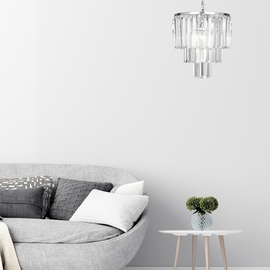 Zuma Line - Kristallen Hanglamp aan een koord 4xE14/40W/230V