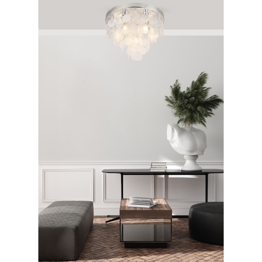 Zuma Line - Bevestigde hanglamp 8xE14/40W/230V glanzend chroom