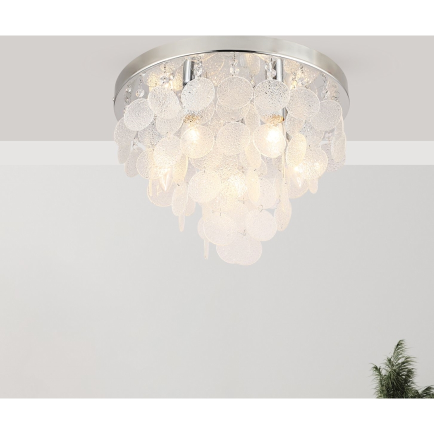 Zuma Line - Bevestigde hanglamp 8xE14/40W/230V glanzend chroom