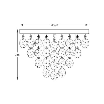 Zuma Line - Bevestigde hanglamp 8xE14/40W/230V glanzend chroom