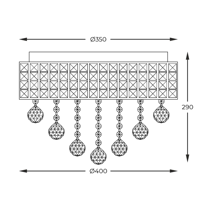 Zuma Line - Plafondlamp 6xG9/25W/230V diameter 40 cm glanzend chroom