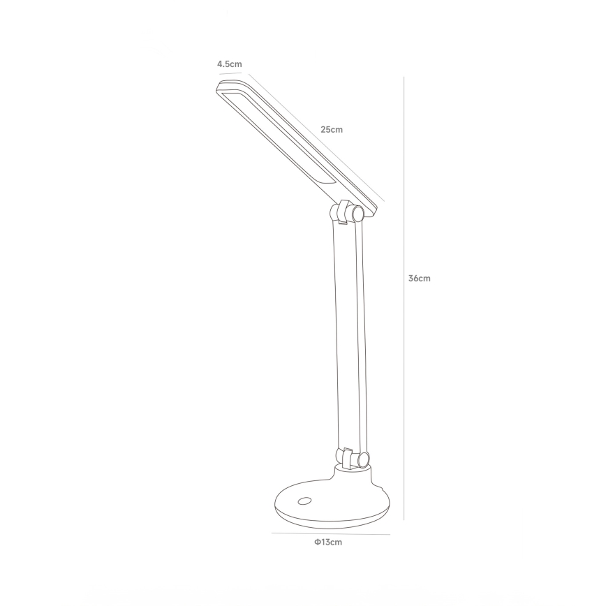 Zuma Line - LED Oplaadbaar tafellamp LED/6W/1200 mAh 3000/4500/6000K CRI 90 wit