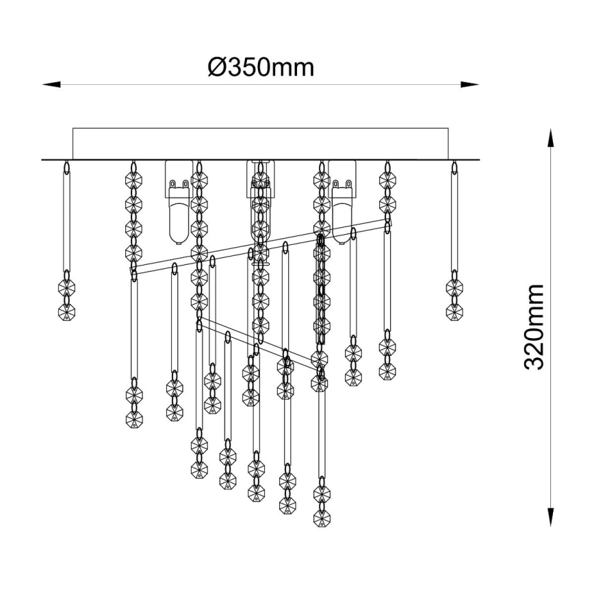 Zuma Line - Plafondlamp 4xG9/25W/230V Ø 35 cm glanzend chroom/helder