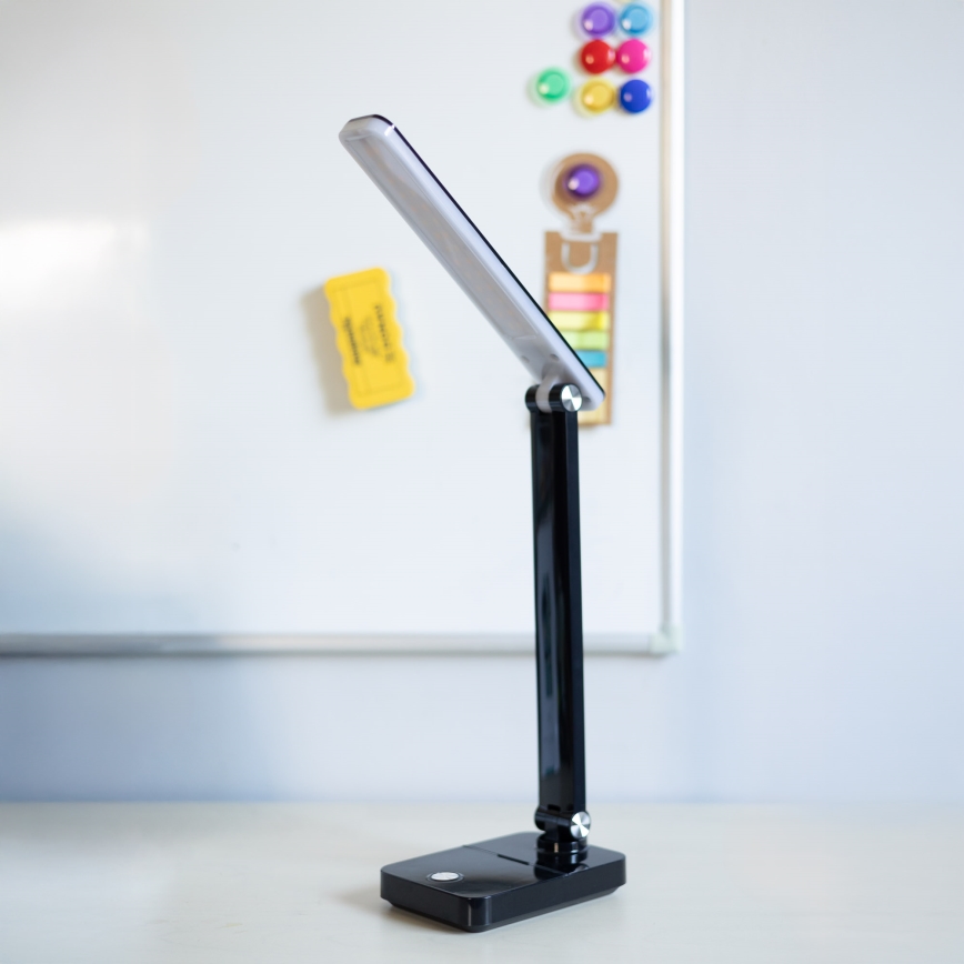 Zuma Line - LED Oplaadbaar tafellamp LED/8W/1200 mAh 3000/4500/6000K CRI 90 zwart
