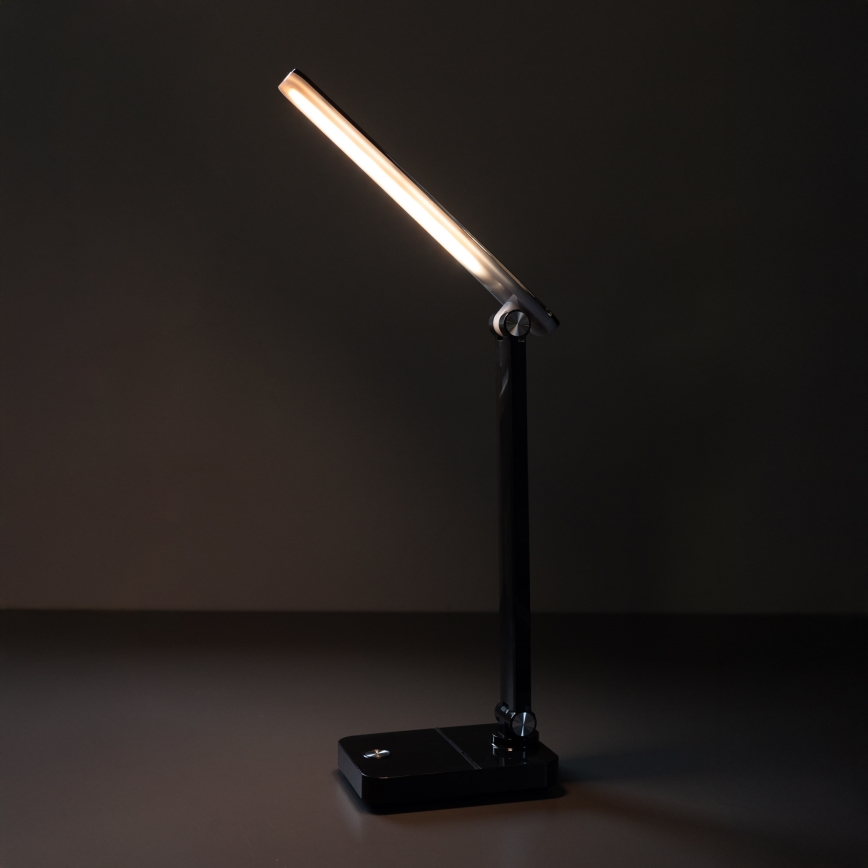 Zuma Line - LED Oplaadbaar tafellamp LED/8W/1200 mAh 3000/4500/6000K CRI 90 zwart