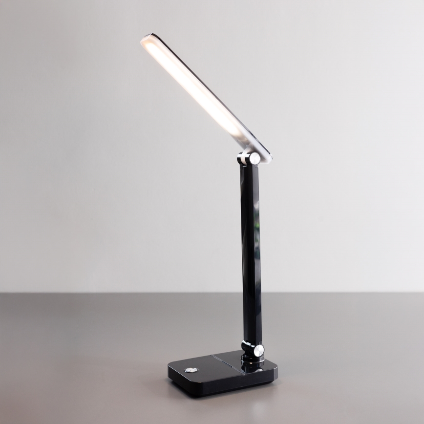 Zuma Line - LED Oplaadbaar tafellamp LED/8W/1200 mAh 3000/4500/6000K CRI 90 zwart