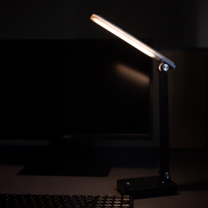 Zuma Line - LED Oplaadbaar tafellamp LED/8W/1200 mAh 3000/4500/6000K CRI 90 zwart