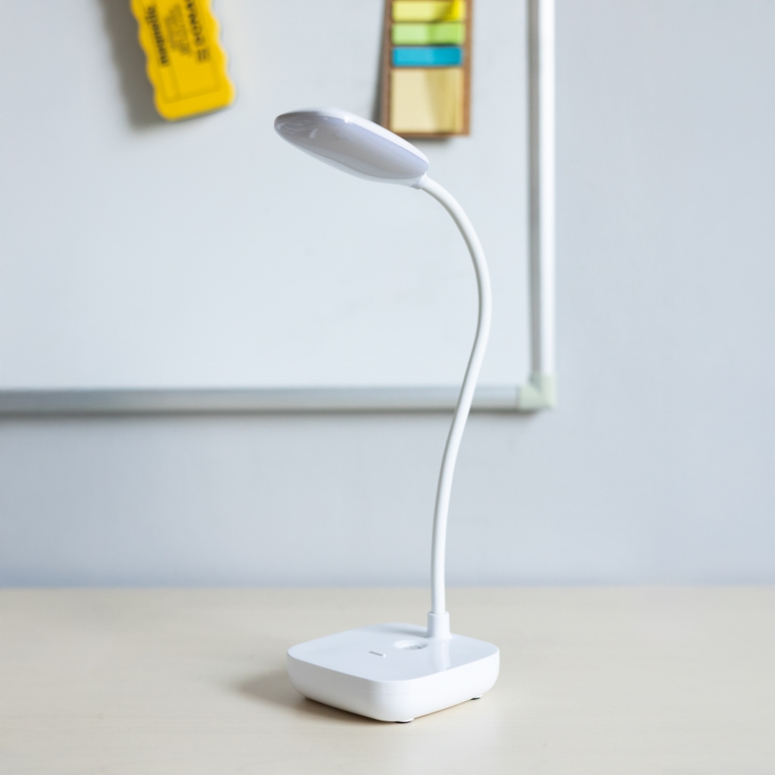 Zuma Line - LED Oplaadbaar tafellamp LED/7W/1200 mAh 3000/4500/6000K CRI 90 wit