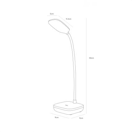 Zuma Line - LED Oplaadbaar tafellamp LED/7W/1200 mAh 3000/4500/6000K CRI 90 wit