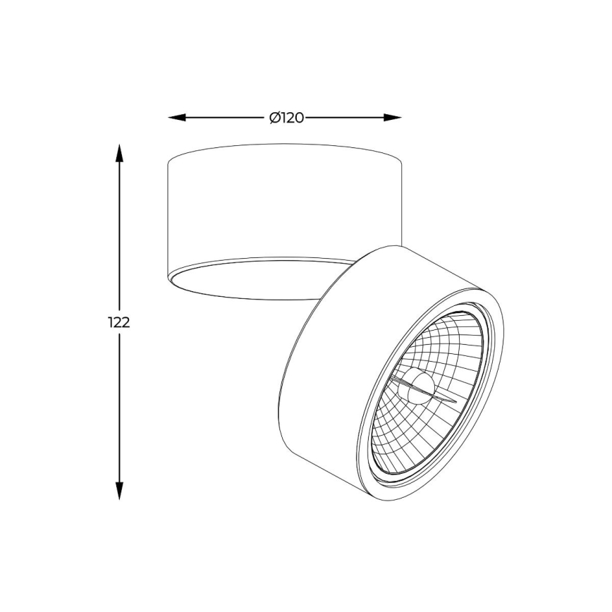 Zuma Line - Spotarmatuur 1xGU10-ES111/15W/230V zwart