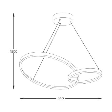 Zuma Line - LED Hanglamp aan een koord LED/36W/230V 3000/4000/6000K goud