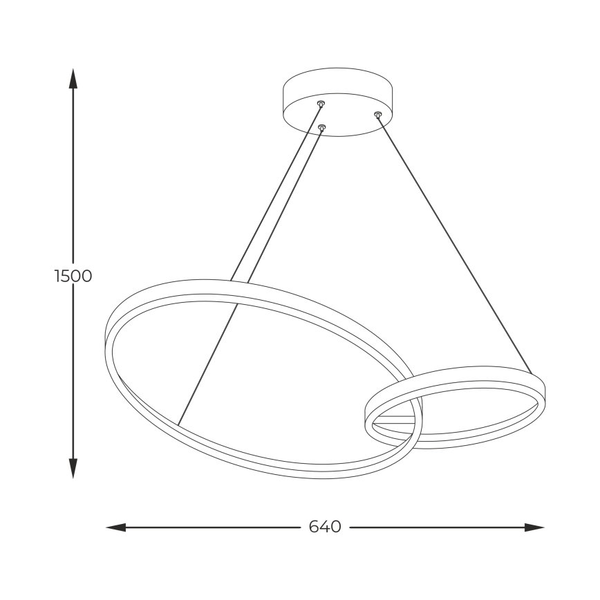 Zuma Line - LED Hanglamp aan een koord LED/36W/230V 3000/4000/6000K goud