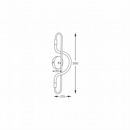 Zuma Line - LED Wandlamp BALBO LED/10W/230V 3000/4000/6000K zwart