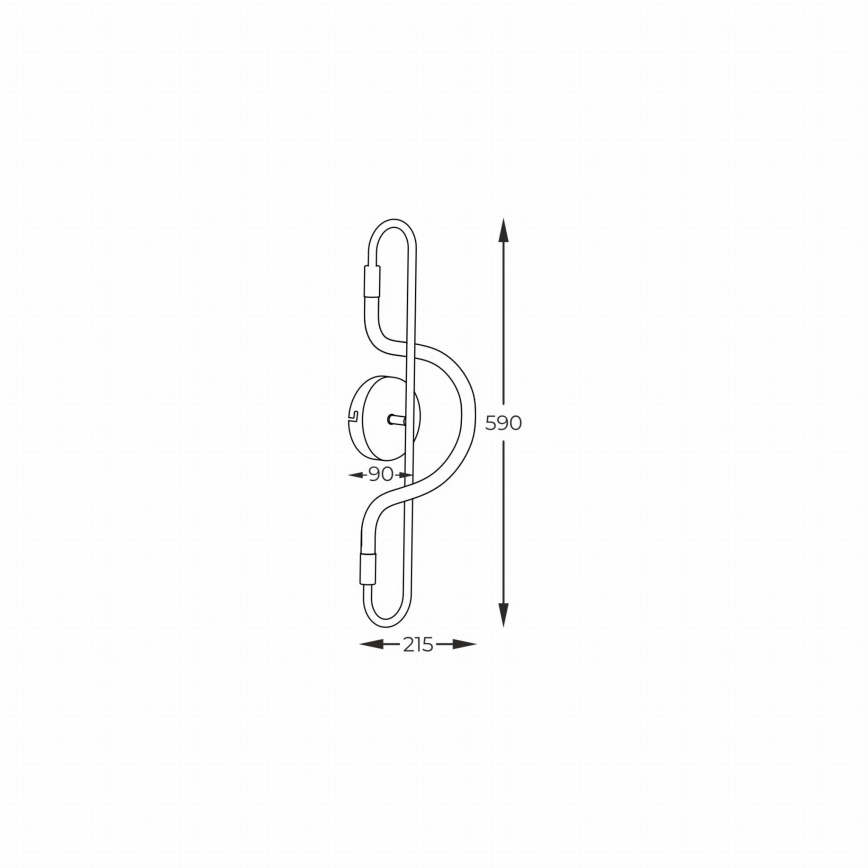 Zuma Line - LED Wandlamp BALBO LED/10W/230V 3000/4000/6000K zwart