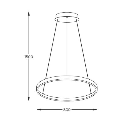 Zuma Line - LED-hanglamp aan kabel LED/36W/230V 3000/4000/6000K Ø 80 cm zwart
