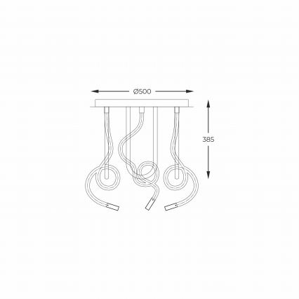 Zuma Line - LED Bevestigde Hanglamp LED/45W/230V 3000/4000/6000K zwart