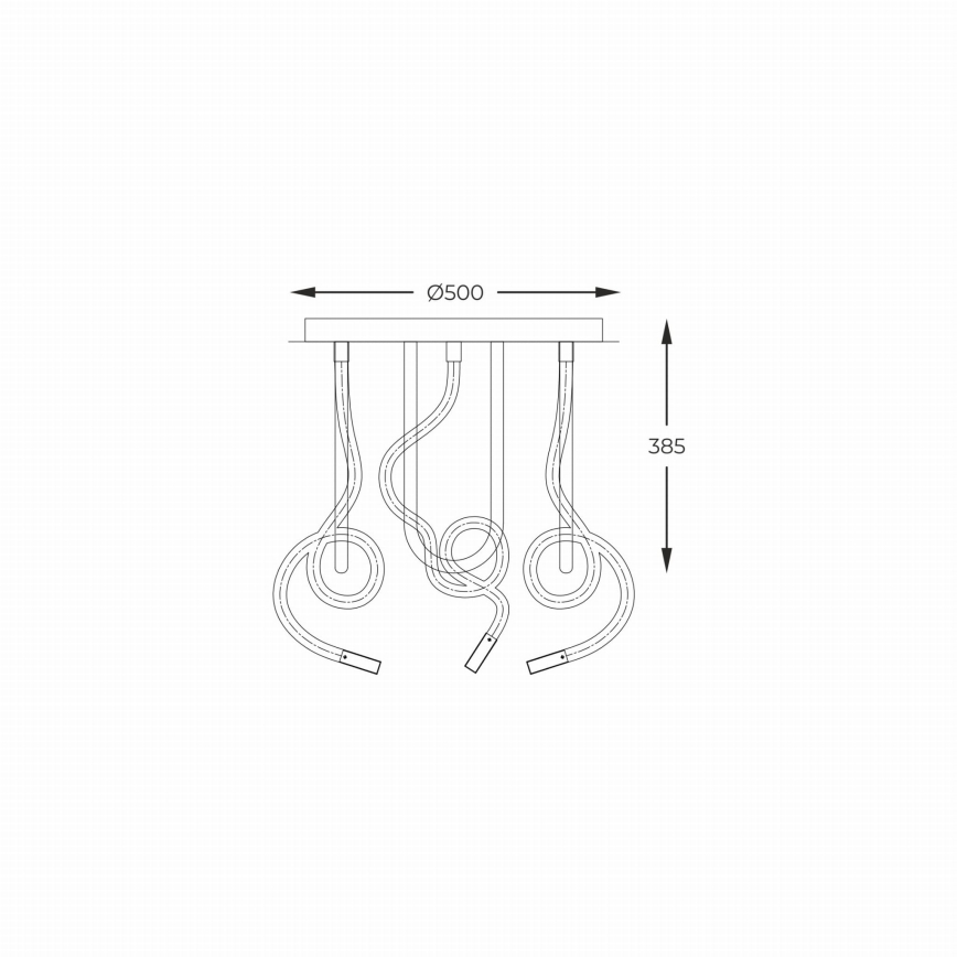 Zuma Line - LED Bevestigde Hanglamp LED/45W/230V 3000/4000/6000K zwart