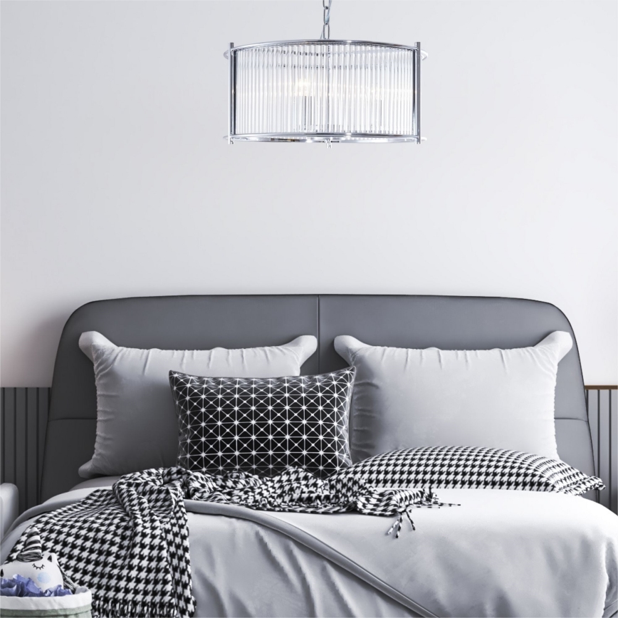 Zuma Line - Hanglamp aan een ketting 3xE27/40W/230V glanzend chroom