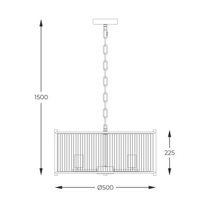 Zuma Line - Hanglamp aan een ketting 3xE27/40W/230V glanzend chroom