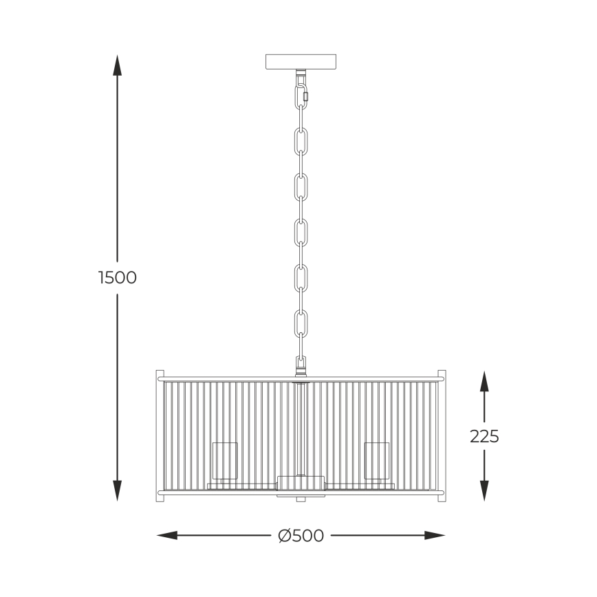 Zuma Line - Hanglamp aan een ketting 3xE27/40W/230V glanzend chroom