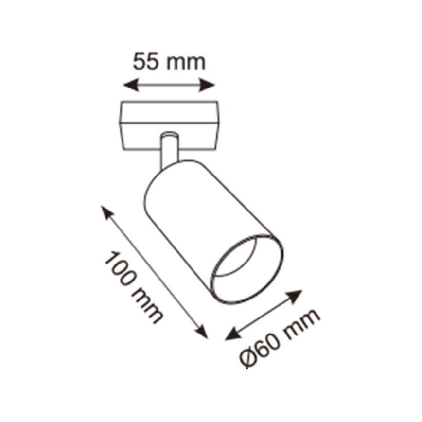 Zuma Line - Wandspot 1xGU10/50W/230V zwart/grijs