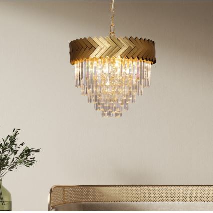 Zuma Line - Hanglamp aan een ketting 9xE14/40W/230V goud