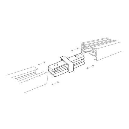 Zuma Line - Spot voor een rail Systeem 6xGU10/10W/230V zwart + rail accessoires