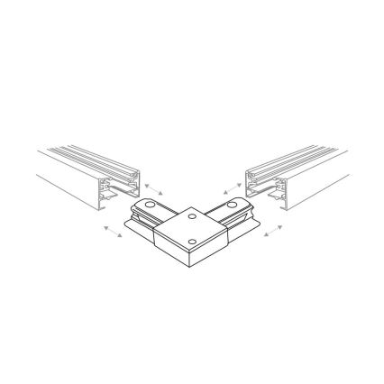 Zuma Line - Spot voor een rail Systeem 6xGU10/10W/230V zwart + rail accessoires