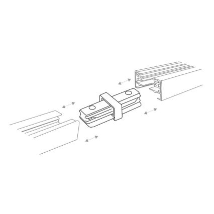 Zuma Line - Spot voor een rail Systeem 6xGU10/10W/230V wit + rail accessoires