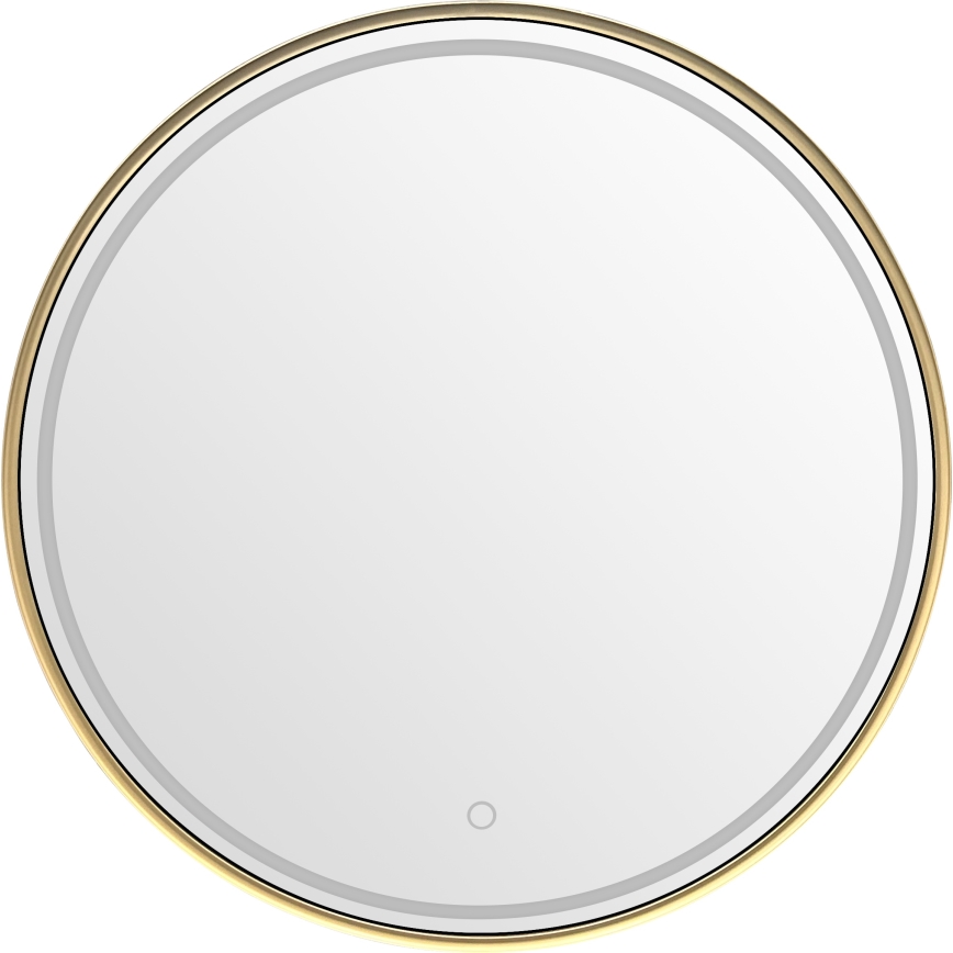 Zuma Line - LED badkamerspiegel met achtergrondverlichting, 36W, 230V, 3000/4000/6000K, Ø 80 cm, IP44, goudkleurig