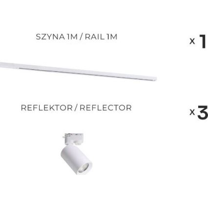 Zuma Line - Railspot 3xGU10/35W/230V wit