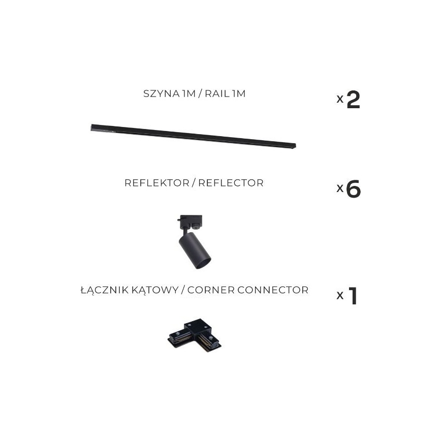 Zuma Line - Railspot 6x GU10/35W/230V zwart
