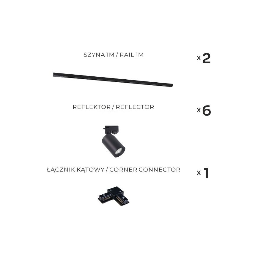 Zuma Line - Railspot voor railsysteem 6xGU10/35W/230V zwart