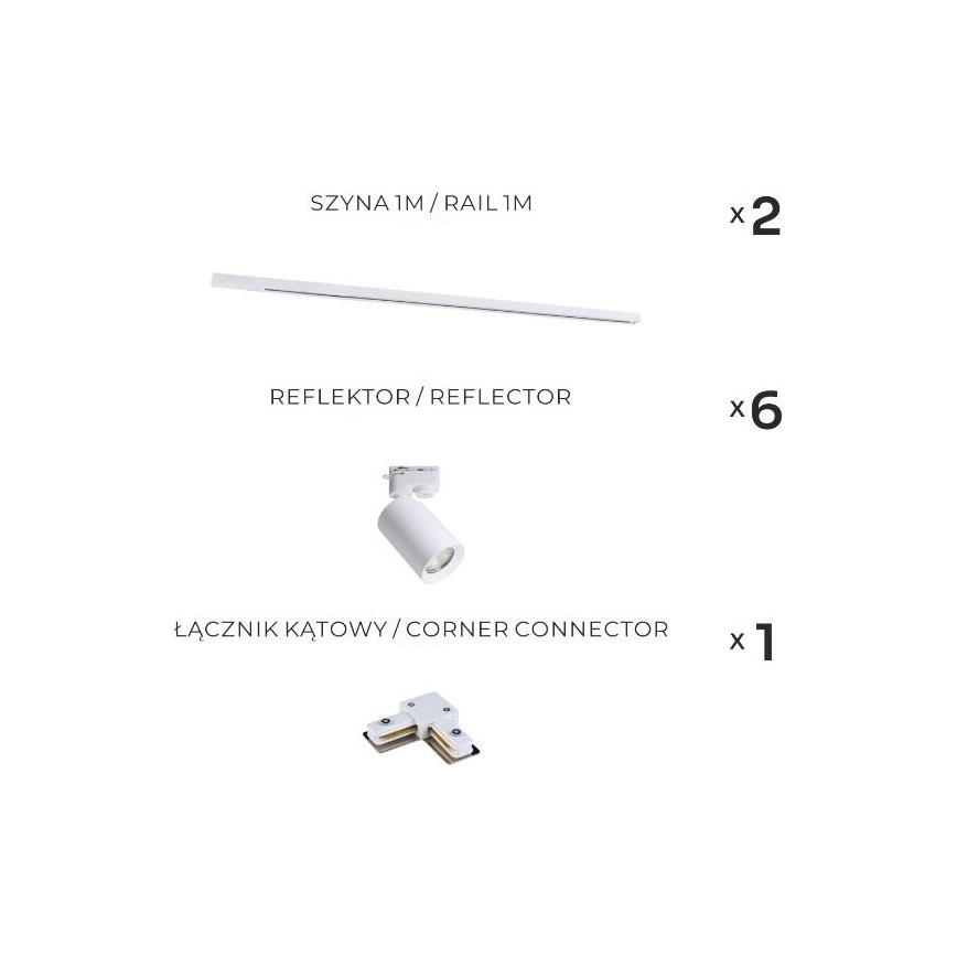 Zuma Line - Railspot 6x GU10/35W/230V wit