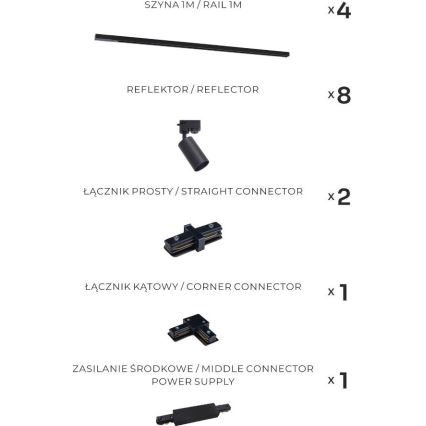 Zuma Line - Spotarmatuur voor railsysteem 8xGU10/35W/230V zwart