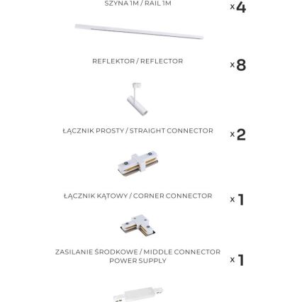 Zuma Line - Railspot 8x GU10/35W/230V, wit