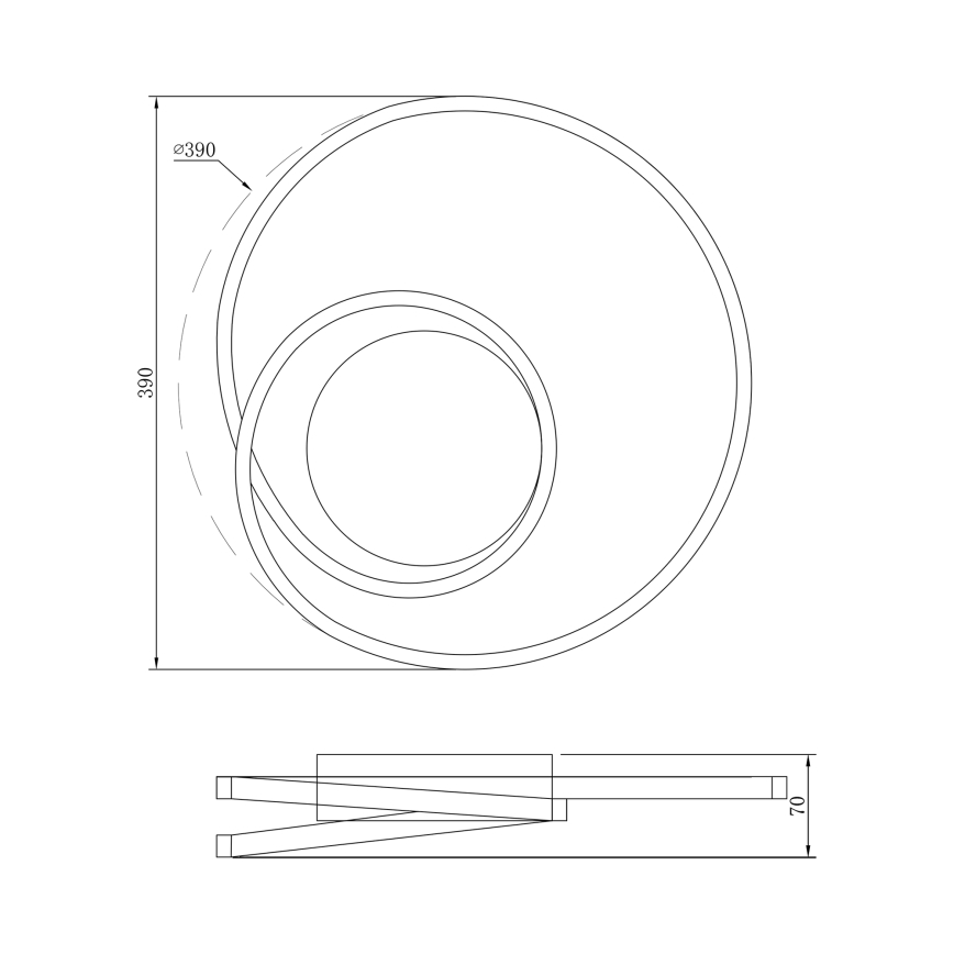 Zuma Line - LED Plafondlamp LED/22W/230V wit