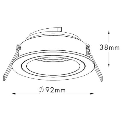 Zuma Line - Inbouw Lamp 1xGU10/50W/230V wit