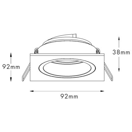 Zuma Line - Inbouw Lamp 1xGU10/50W/230V wit