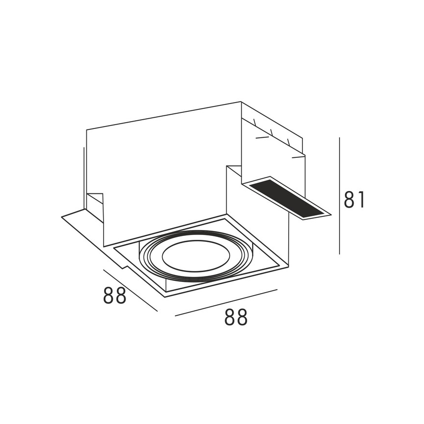 Zuma Line - Inbouw Lamp 1xGU10/50W/230V zwart