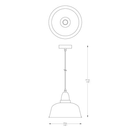Zuma Line - Hanglamp aan een koord 1xE27/40W/230V zwart