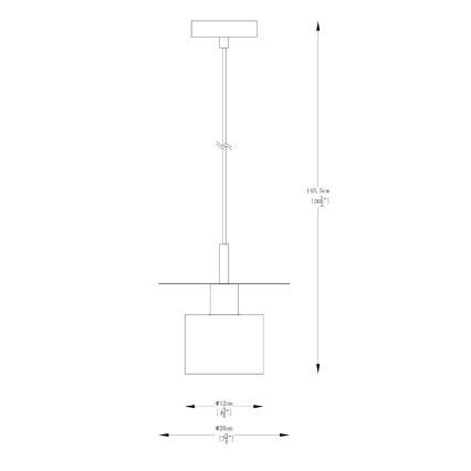 Zuma Line - Hanglamp aan een koord 1xE27/40W/230V goud