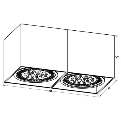 Zuma Line - Spot 2xGU10-ES111/15W/230V wit