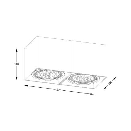 Zuma Line - Spot 2xGU10-ES111/15W/230V zwart