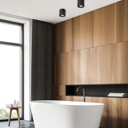 Zuma Line - LED RGBW dimbare badkamerspot 1xGU10/4,8W/230V IP44 černá + dálkové ovládání
