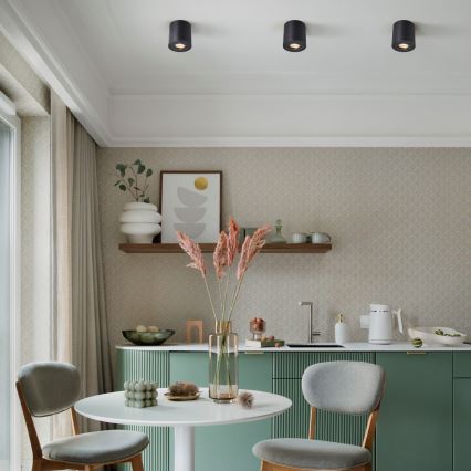 Zuma Line - LED RGBW dimbare badkamerspot 1xGU10/6W/230V IP44 černá + dálkové ovládání