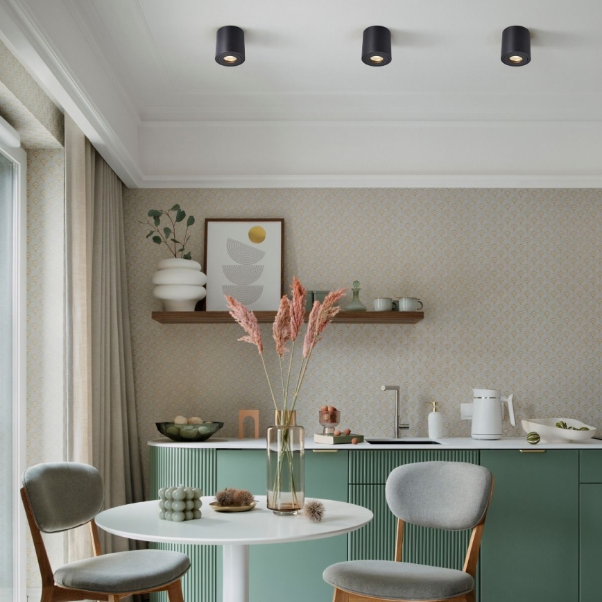 Zuma Line - LED RGBW dimbare badkamerspot 1xGU10/6W/230V IP44 černá + dálkové ovládání