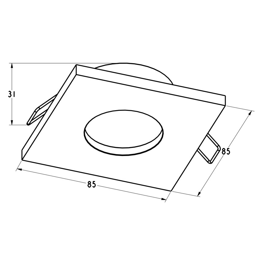 Zuma Line - Badkamer Inbouw Lamp 1xGU10/50W/230V IP54 zwart