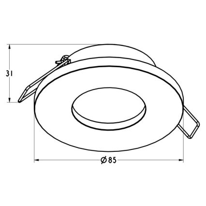 Zuma Line - Badkamer inbouwverlichting 1xGU10/50W/230V IP54 zwart