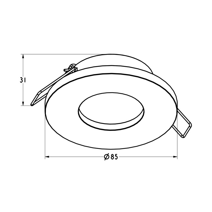 Zuma Line - Badkamer inbouwverlichting 1xGU10/50W/230V IP54 zwart